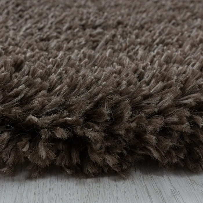 Hochflor Teppich - Fuzzy Braun