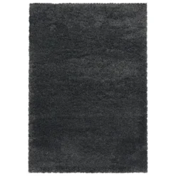 Hochflor Teppich - Fuzzy Dunkelgrau