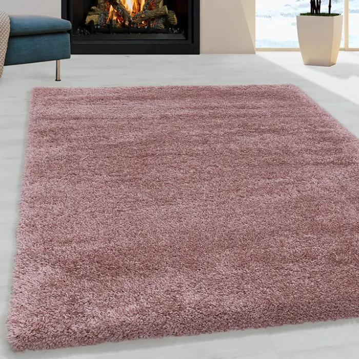 Hochflor Teppich - Fuzzy Rosa