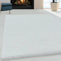 Hochflor Teppich - Fuzzy Weiß