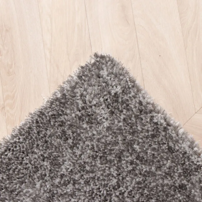 Hochflor Teppich - Glazy Hellgrau