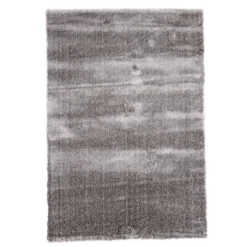 Hochflor Teppich - Glazy Hellgrau