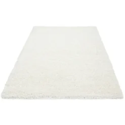 Hochflor Teppich - Life Creme Weiß