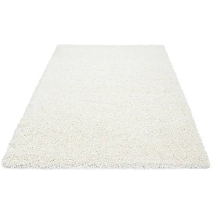 Hochflor Teppich - Life Creme Weiß