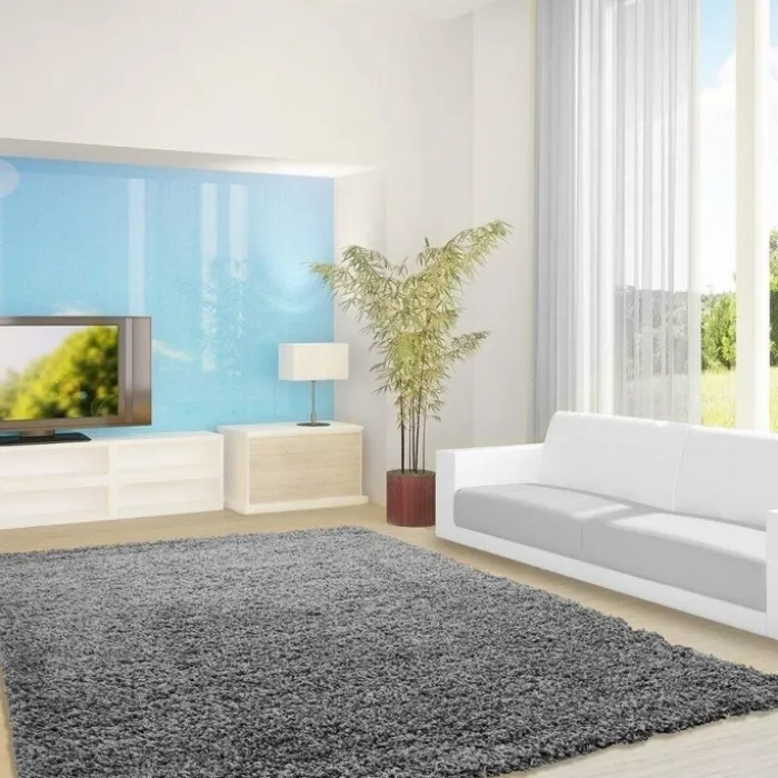 Hochflor Teppich - Life Grau