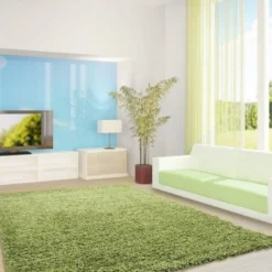 Hochflor Teppich - Life Grün