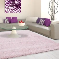 Hochflor Teppich - Life Rosa