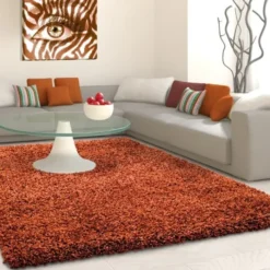 Hochflor Teppich - Life Terracotta