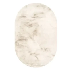 Hochflor Teppich Oval - Comfy Supreme Creme