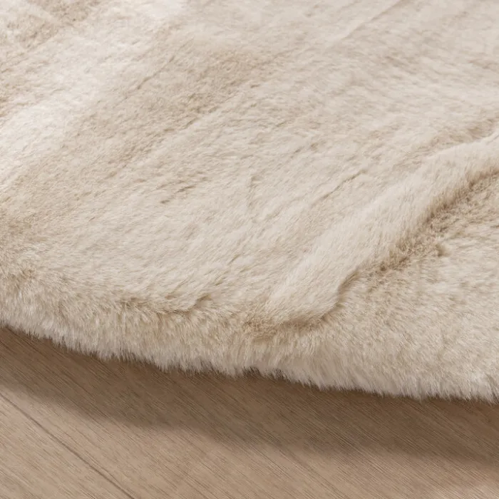 Hochflor Teppich Oval - Comfy Supreme Creme
