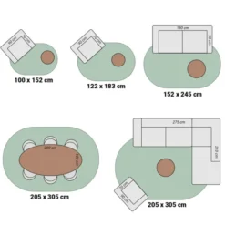 Hochflor Teppich Oval - Comfy Supreme Taupe