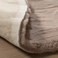 Hochflor Teppich Oval - Comfy Supreme Taupe