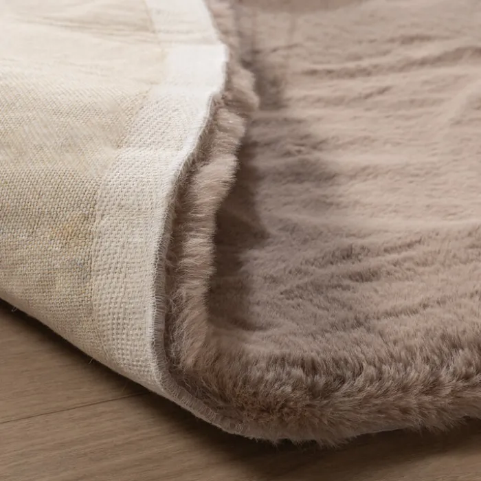 Hochflor Teppich Oval - Comfy Supreme Taupe