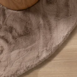 Hochflor Teppich Oval - Comfy Supreme Taupe
