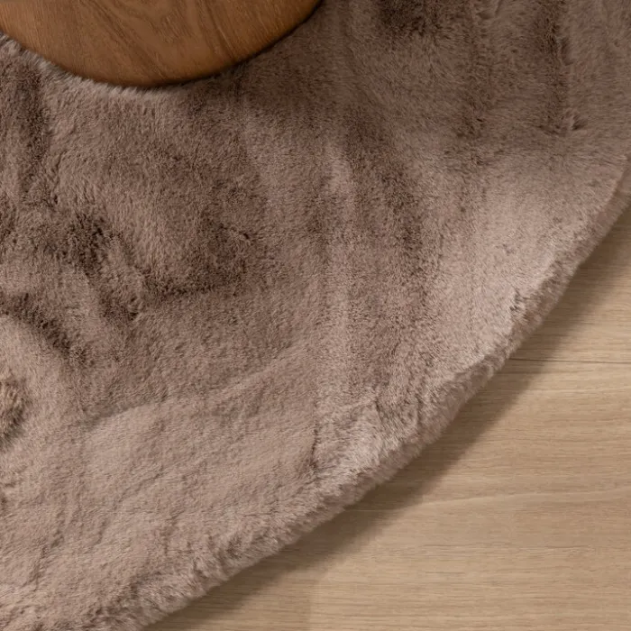 Hochflor Teppich Oval - Comfy Supreme Taupe