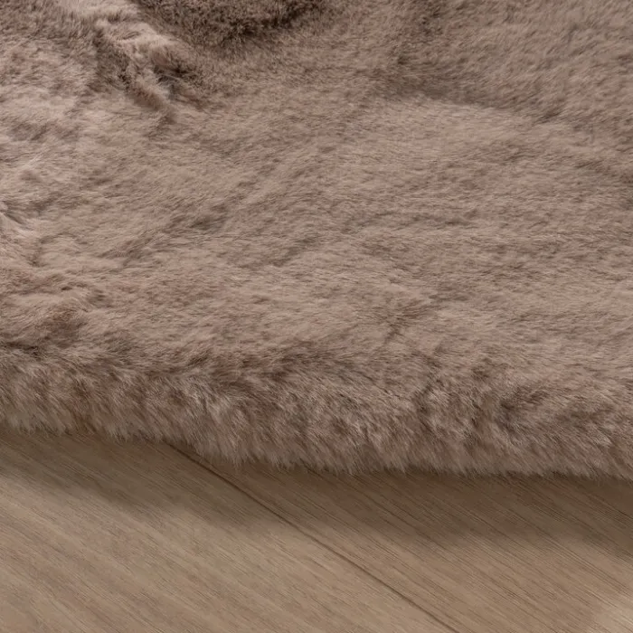 Hochflor Teppich Oval - Comfy Supreme Taupe