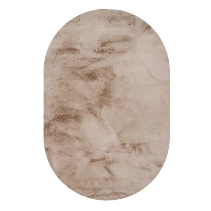 Hochflor Teppich Oval - Comfy Supreme Taupe