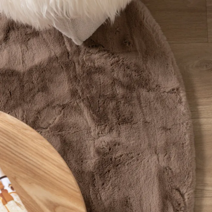 Hochflor Teppich Oval - Comfy Supreme Taupe