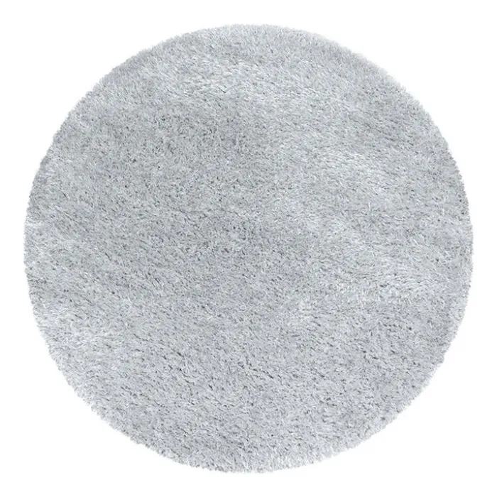 Hochflor Teppich Rund - Blushy Hellgrau