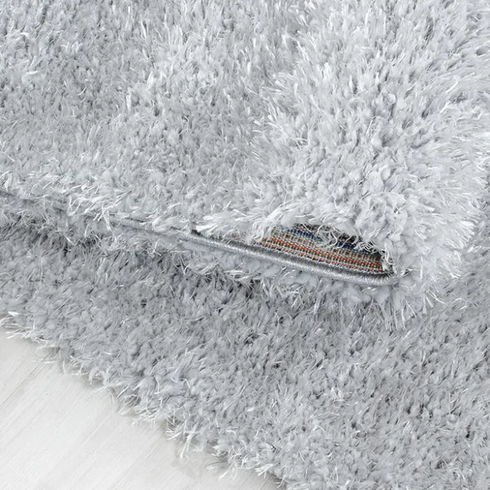 Hochflor Teppich Rund - Blushy Hellgrau