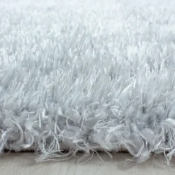 Hochflor Teppich Rund - Blushy Hellgrau