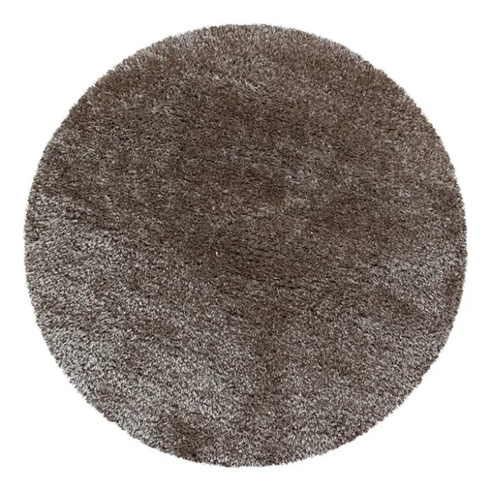 Hochflor Teppich Rund - Blushy Taupe