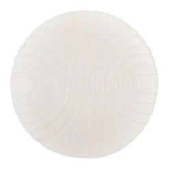 Hochflor Teppich Rund - Carvy Arches Creme