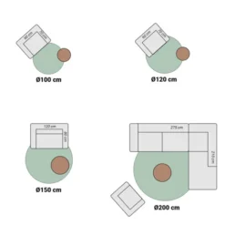 Hochflor Teppich Rund - Comfy Supreme Türkis