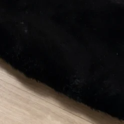 Hochflor Teppich Rund - Comfy Supreme Schwarz