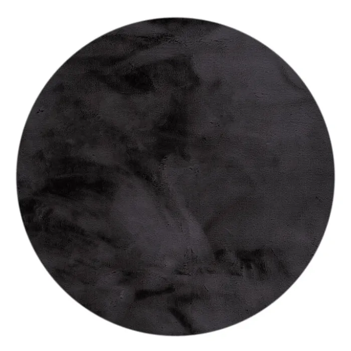 Hochflor Teppich Rund - Comfy Supreme Schwarz