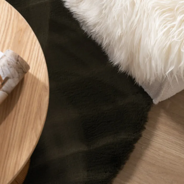 Hochflor Teppich Rund - Comfy Supreme Grün