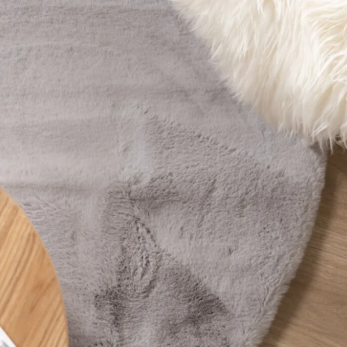 Hochflor Teppich Rund - Comfy Supreme Grau