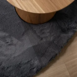Hochflor Teppich Rund - Comfy Supreme Anthrazit