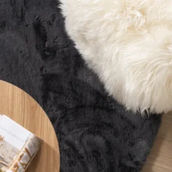Hochflor Teppich Rund - Comfy Supreme Anthrazit