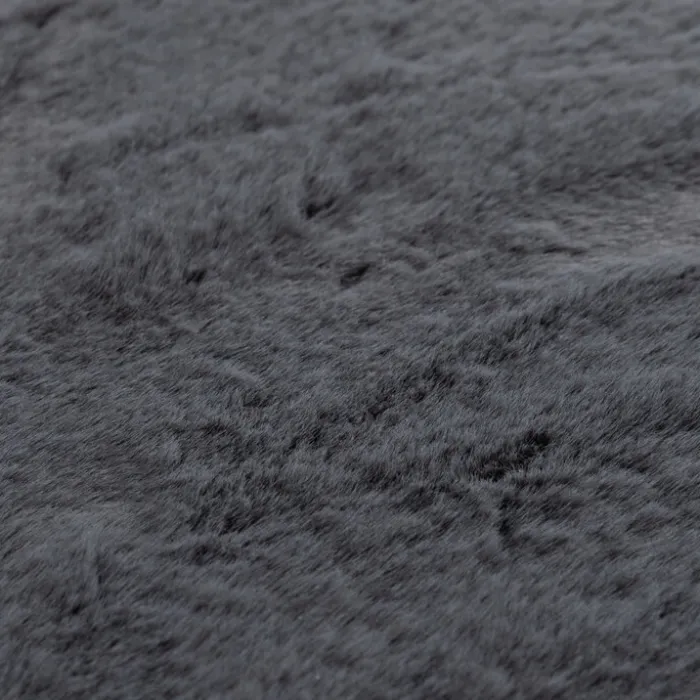 Hochflor Teppich Rund - Comfy Supreme Anthrazit