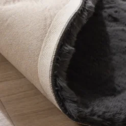 Hochflor Teppich Rund - Comfy Supreme Anthrazit