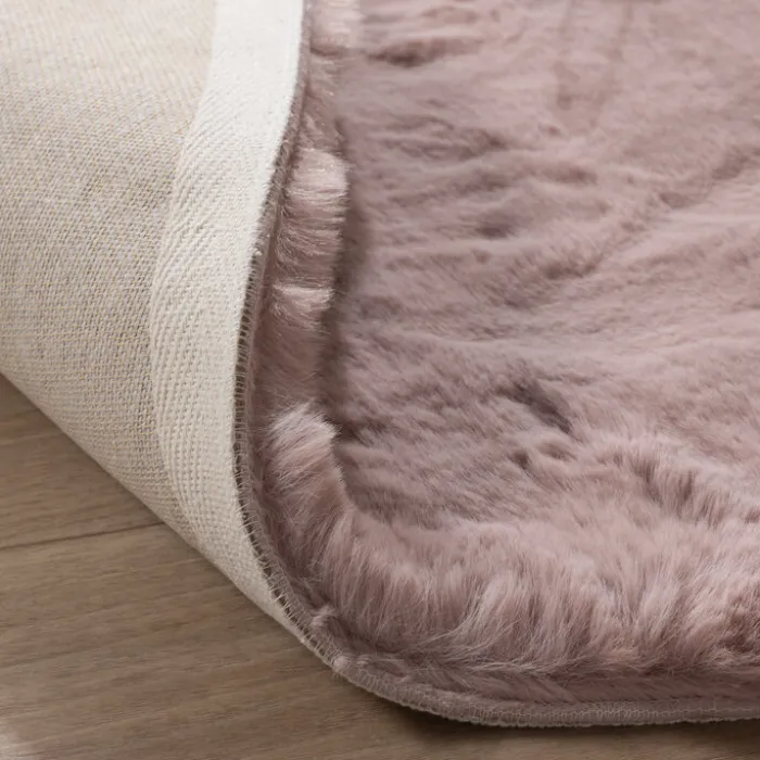 Hochflor Teppich Rund - Comfy Supreme Rosa