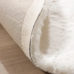 Hochflor Teppich Rund - Comfy Supreme Weiß