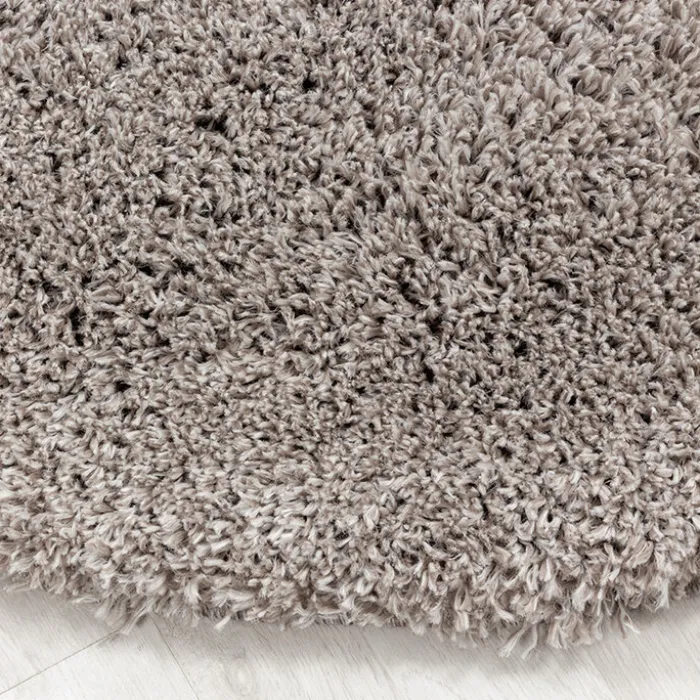 Hochflor Teppich Rund - Fuzzy Beige