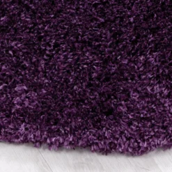 Hochflor Teppich Rund - Fuzzy Lila