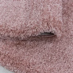 Hochflor Teppich Rund - Fuzzy Rosa