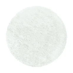 Hochflor Teppich Rund - Fuzzy Weiß