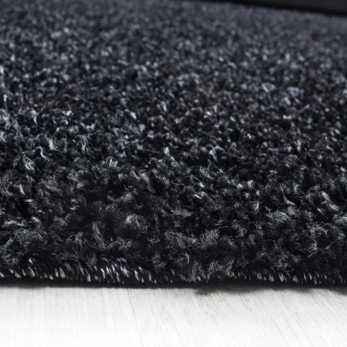 Hochflor Teppich Rund - Life Anthrazit