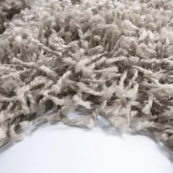 Hochflor Teppich Rund - Life Beige