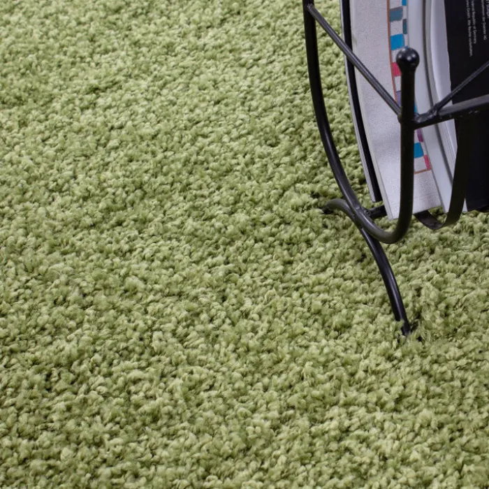 Hochflor Teppich Rund - Life Grün