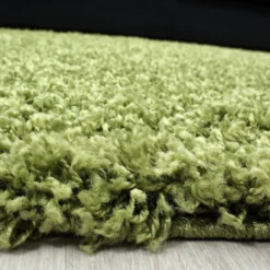 Hochflor Teppich Rund - Life Grün