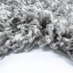 Hochflor Teppich Rund - Life Hellgrau