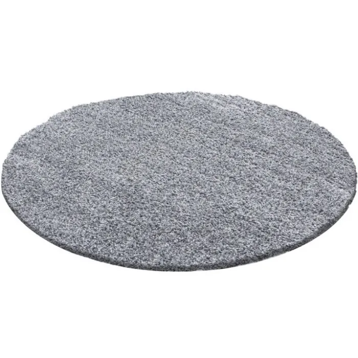 Hochflor Teppich Rund - Life Hellgrau