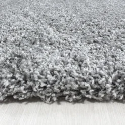 Hochflor Teppich Rund - Life Hellgrau