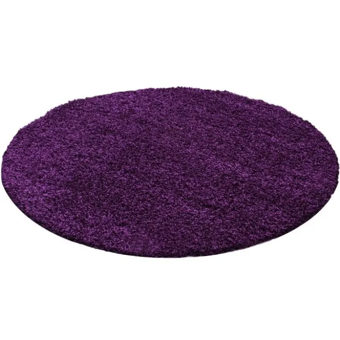 Hochflor Teppich Rund - Life Lila